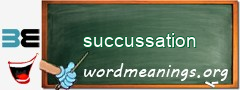 WordMeaning blackboard for succussation